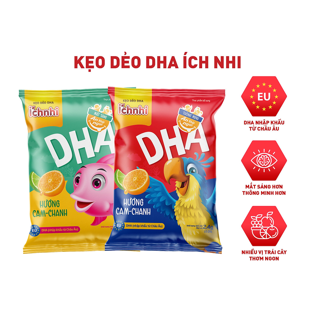 Kẹo dẻo DHA Ích Nhi 24gr
