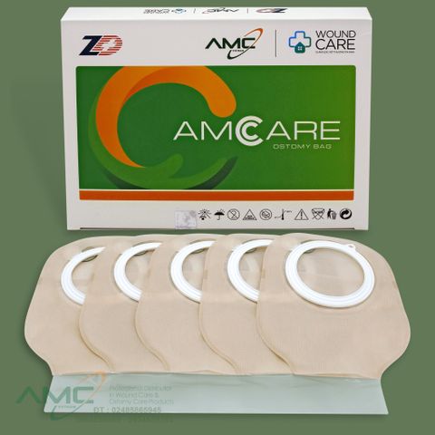 Túi hậu môn nhân tạo 2 mảnh cao cấp AMCARE kẹp rời { mã sản phẩm 22055 (C) }