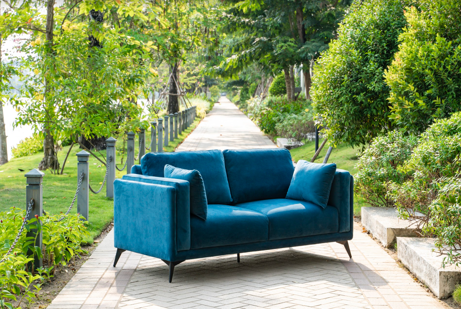 Sofa Calm, 3 Chỗ Ngồi, Màu Xanh Cổ Vịt