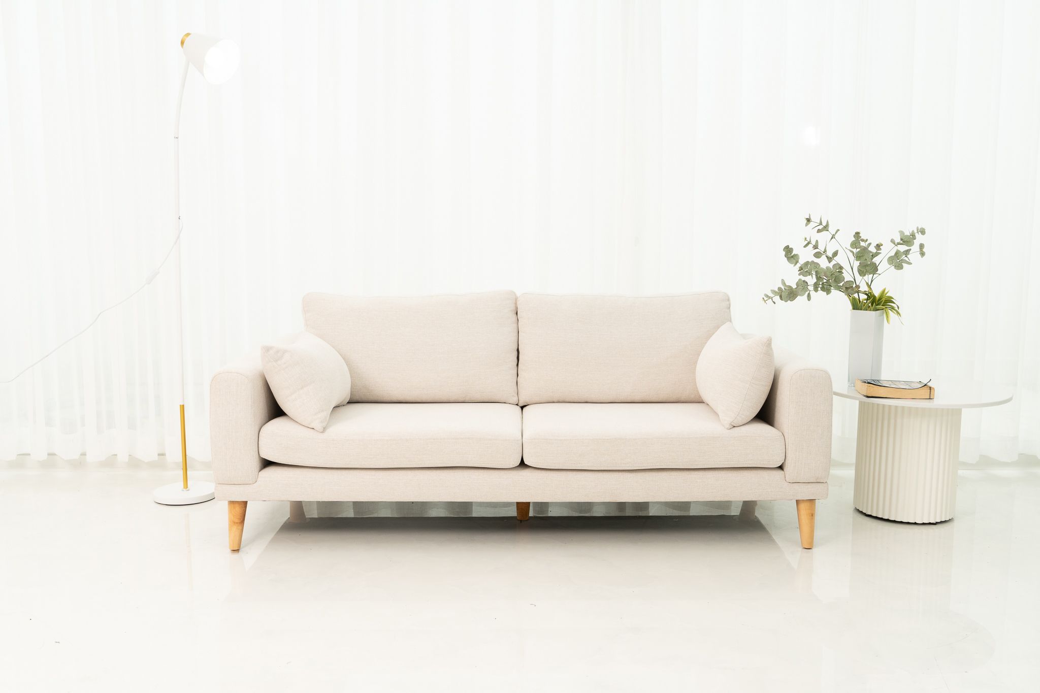  Sofa Lavien, 3 Chỗ Ngồi, Màu Xám 