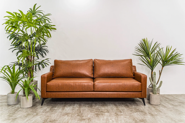  Sofa Bò Cụng, 3 chỗ ngồi, Da nhân tạo 