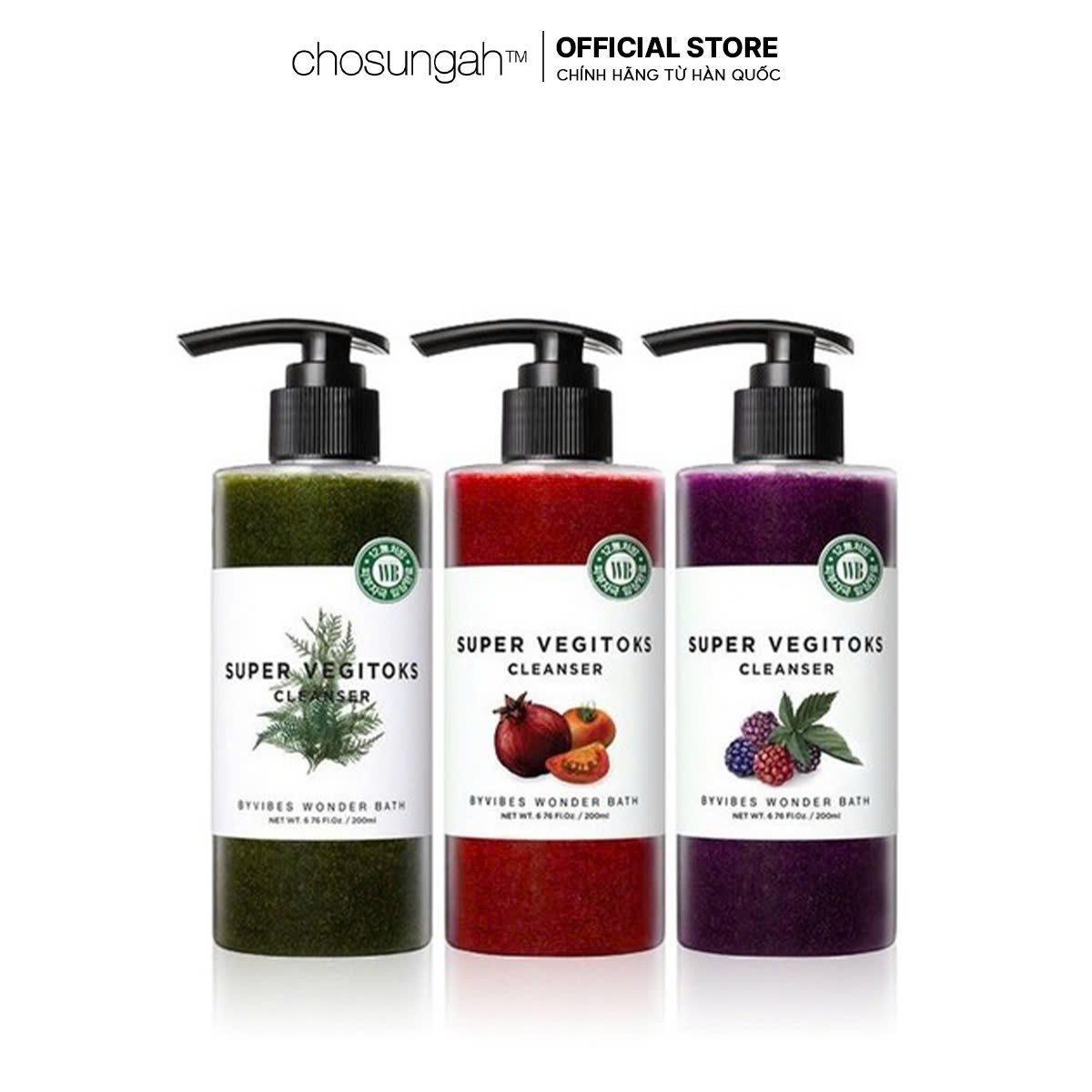 Sữa rửa mặt rau củ CHOSUNGAH Wonder Bath Super Vegitoks Cleanser 300ml