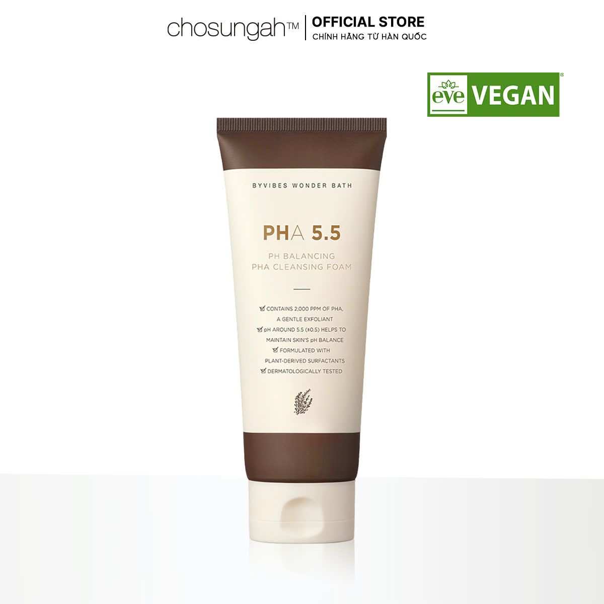 Sữa rửa mặt CHOSUNGAH Wonder Bath pH Balancing PHA Cleansing Foam 130ml