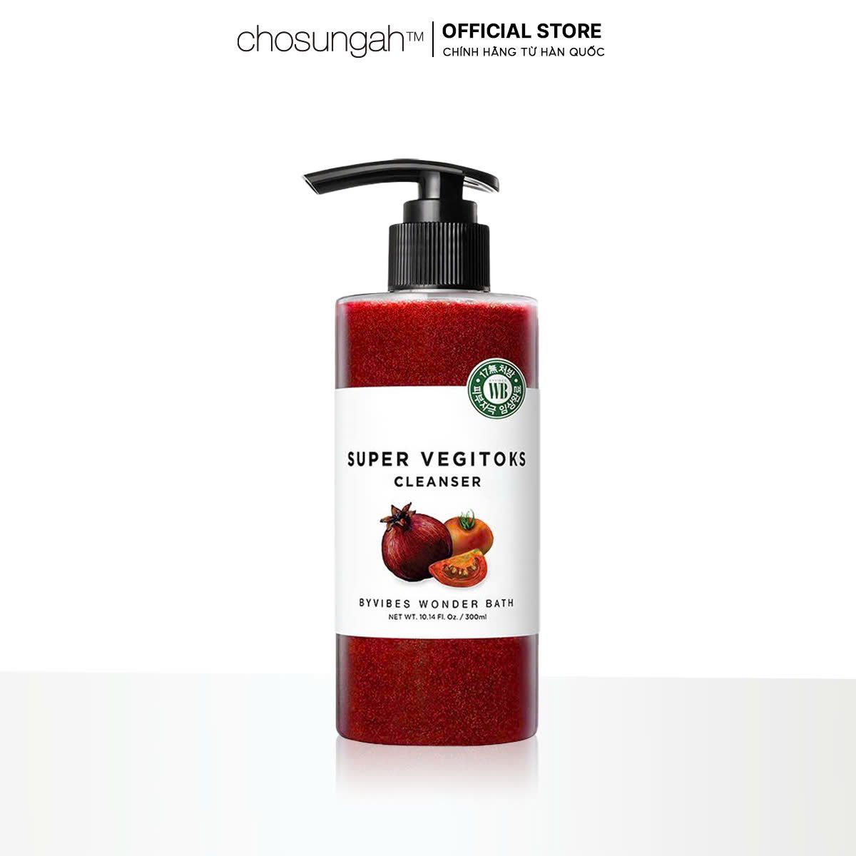 Sữa rửa mặt rau củ CHOSUNGAH Wonder Bath Super Vegitoks Cleanser 300ml