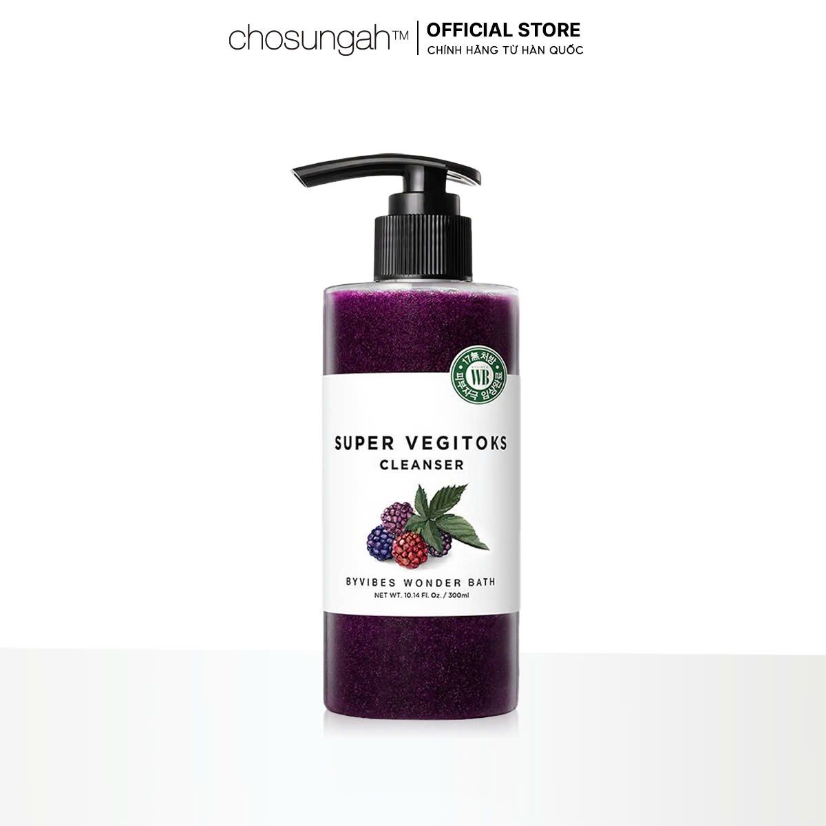 Sữa rửa mặt rau củ CHOSUNGAH Wonder Bath Super Vegitoks Cleanser 300ml