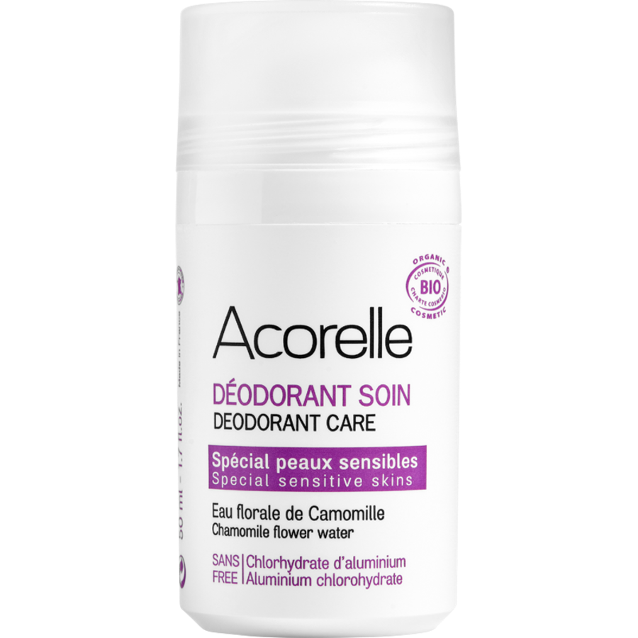 Lăn Khử Mùi Acorelle Dành Cho Mẹ Bầu và Cho Con Bú 50ml ACORELLE DÉODORANT SOIN Eau Florale De Camomille 50ml -HƯƠNG HOA CÚC LA MÃ