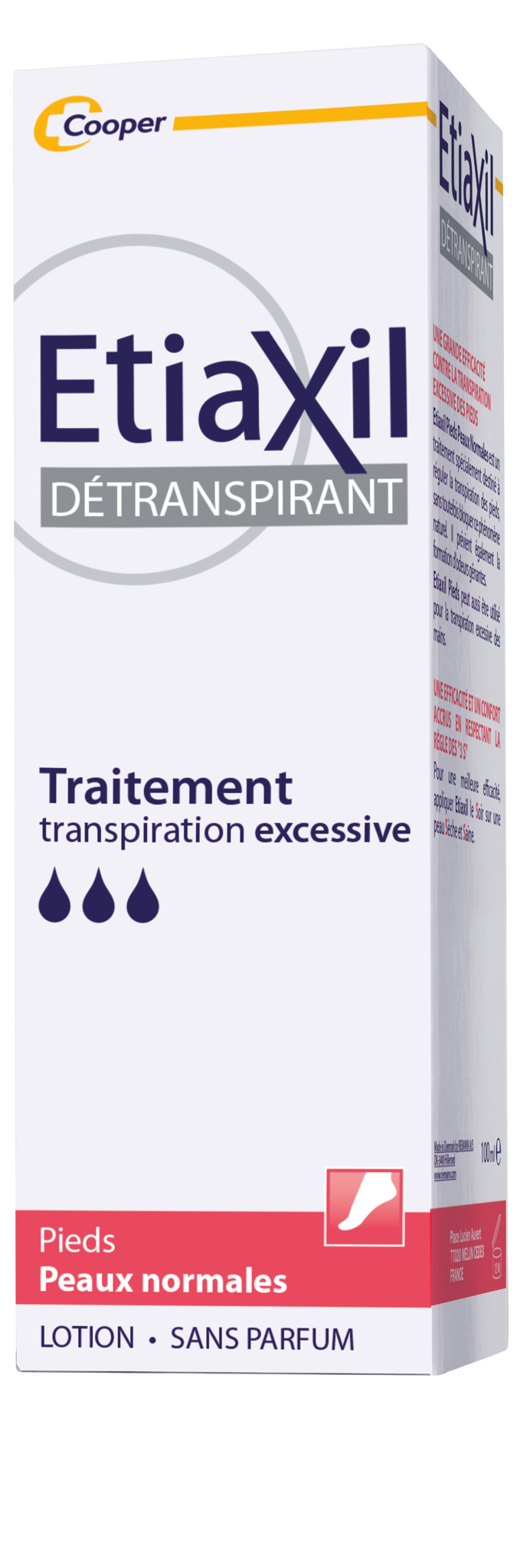 Etiaxil DÉTRANSPIRANT Traitement transpiration excessive Pieds Peaux normales 100ML-ETIAXIL khử mùi đặc trị chân/tay dành cho da thường