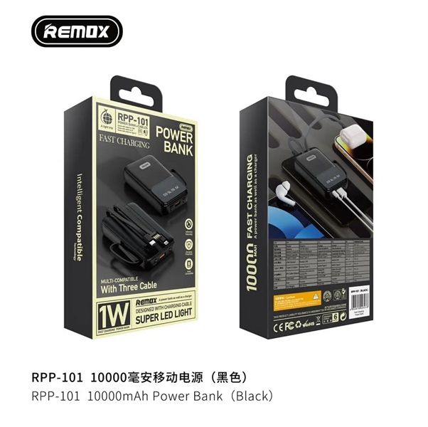 Pin Dự Phòng Remax RPP 101 10000mAh Kèm Dây (sl5-10)