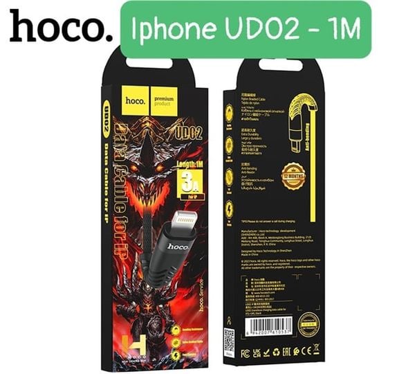 Cáp Sạc USB.IPHONE Hoco UD02 - dù 1m (Sl20-1/30-2/50-3)