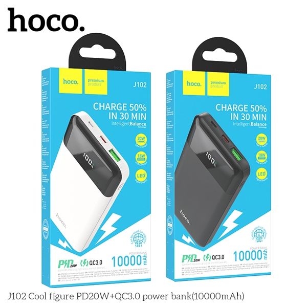 Pin Dự Phòng Hoco J102 10000mAh - Sạc nhanh 20w (sl5-5/sl10-10)