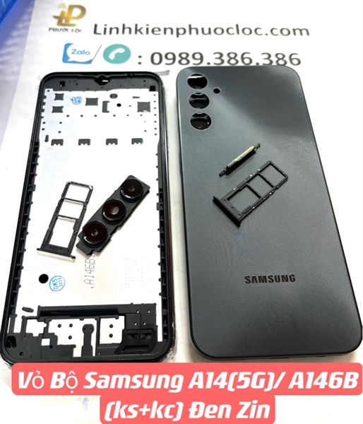 Vỏ Bộ Samsung A14 (5G)/ A146B Zin Đen (5G sọc xéo)