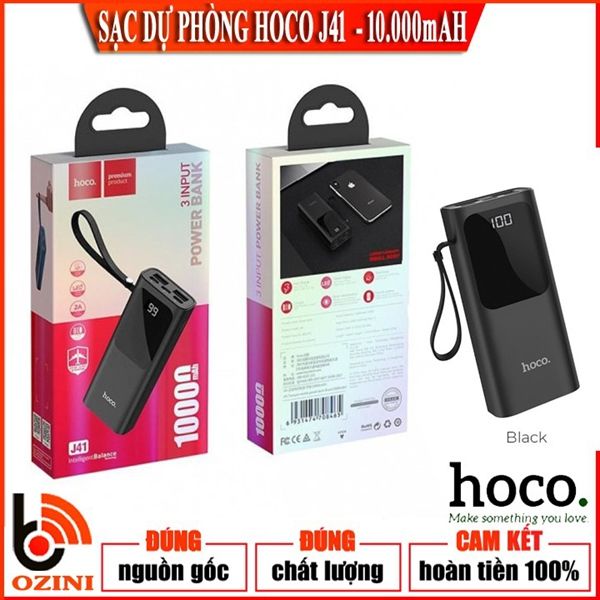 Pin Dự Phòng Hoco J41 -10000mAh- Sạc Nhanh 37W (sl5-5/10-10)
