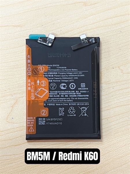 Pin Xiaomi BM5M / Redmi K60 5400mAh Zin