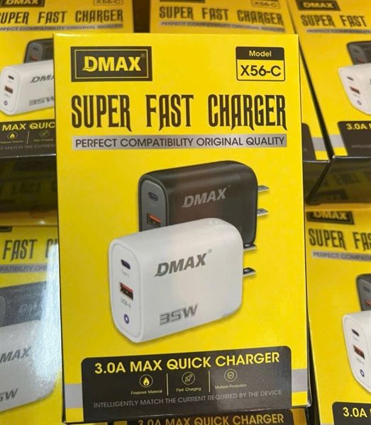 Cóc Sạc Nhanh Dmax X56 35W - 2 Cổng - Type C / USB