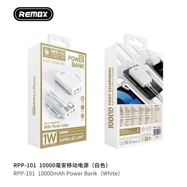 Pin Dự Phòng Remax RPP 101 10000mAh Kèm Dây (sl5-10)