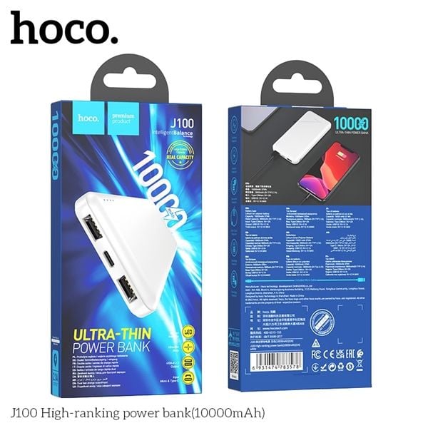 Pin Dự Phòng Hoco J100 10000mAh (sl10-5/sl10-10)