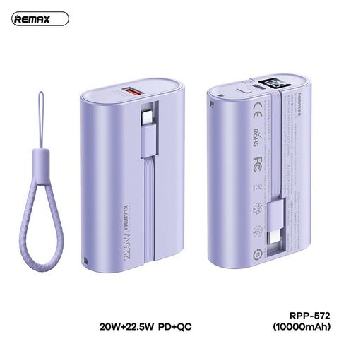 Pin Dự Phòng Remax RPP - 572 10000mAh Mini Kèm Dây Sạc Nhanh 22.5w