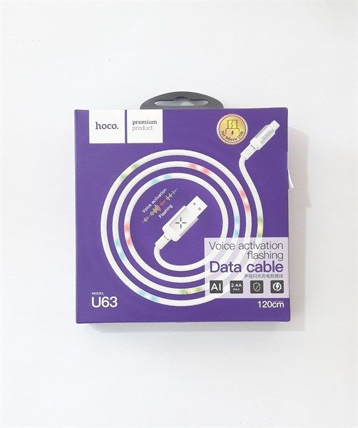 Cáp Sạc USB.MICRO - Hoco U63 - dây Led 1.2m - Đầy Tự Ngắt