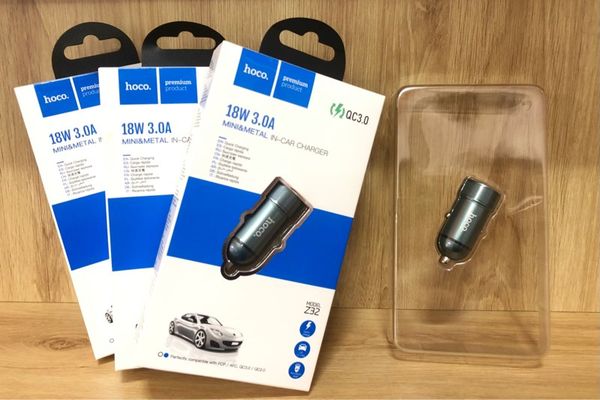 Cóc Sạc Ô Tô Hoco Z32 - Sạc Nhanh 18w 1 Cổng USB