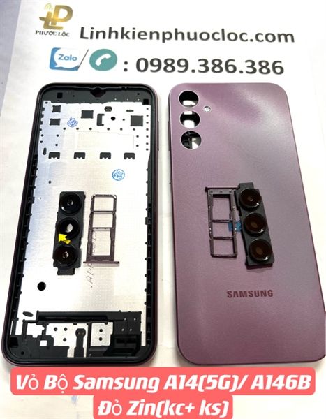 Vỏ Bộ Samsung A14 (5G)/ A146B Zin Đỏ ( 5G sọc xéo)