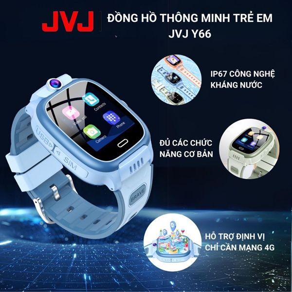 Đồng Hồ Thông Minh Y66 (Gắn Sim Định Vị, gọi video, lướt face, tiktok, chơi game...)