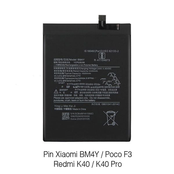Pin Xiaomi BM4Y / Poco F3 / Redmi K40 / Redmi K40 Pro / Redmi K40 Pro Plus/ Poco F3 Pro (4520mAh)
