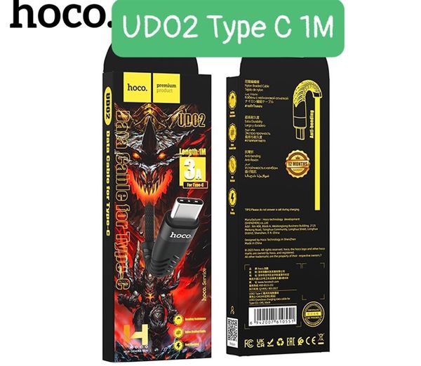 Cáp Sạc USB.C - Hoco UD02 - dù 1m (Sl20-1/30-2/50-3)