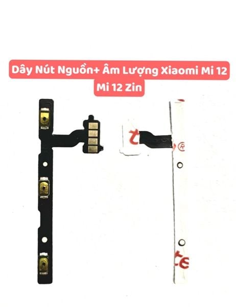 Dây Nút Nguồn + Âm Lượng Xiaomi Mi 12/ Mi 12 Zin