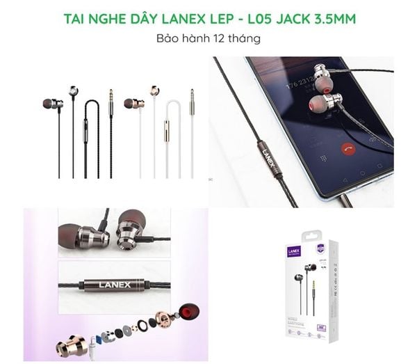 Tai Nghe Dây - Lanex Lep L05
