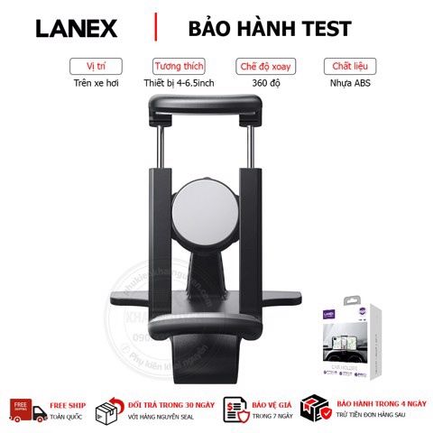 Giá Đỡ Điện Thoại Ô Tô Lanex LHO- C06 ( kẹp thông gió + kẹp taplo)