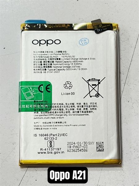 Pin Oppo BLPA21 / A18/ A38 /4890mAh