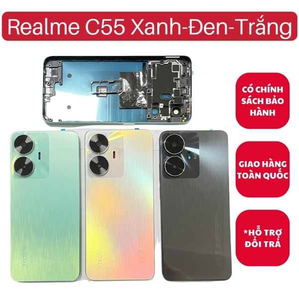 Vỏ Bộ Oppo Realme C55 Xanh