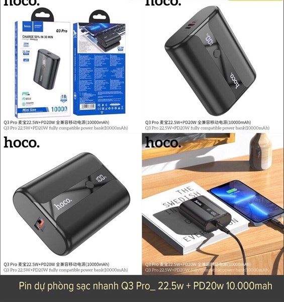 Pin Dự Phòng Hoco Q3 Pro - 10000mAh - Sạc Nhanh 22.5W