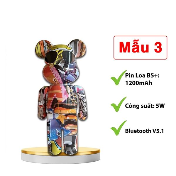 Loa Bluetooth B5 Plus Gấu Bearbrick