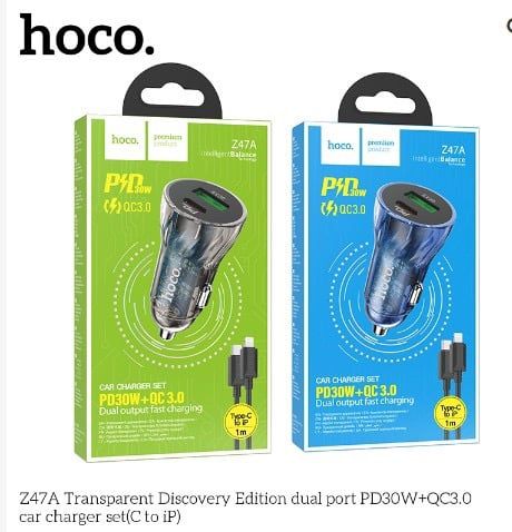 Cóc Sạc Xe Ô Tô Hoco Z47A - 30W