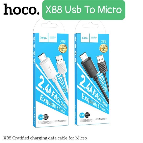 Cáp Sạc USB.MICRO - Hoco X88 - 1m