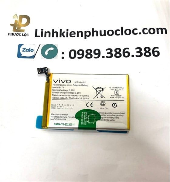 Pin Vivo B - T6 / Y22S Zin