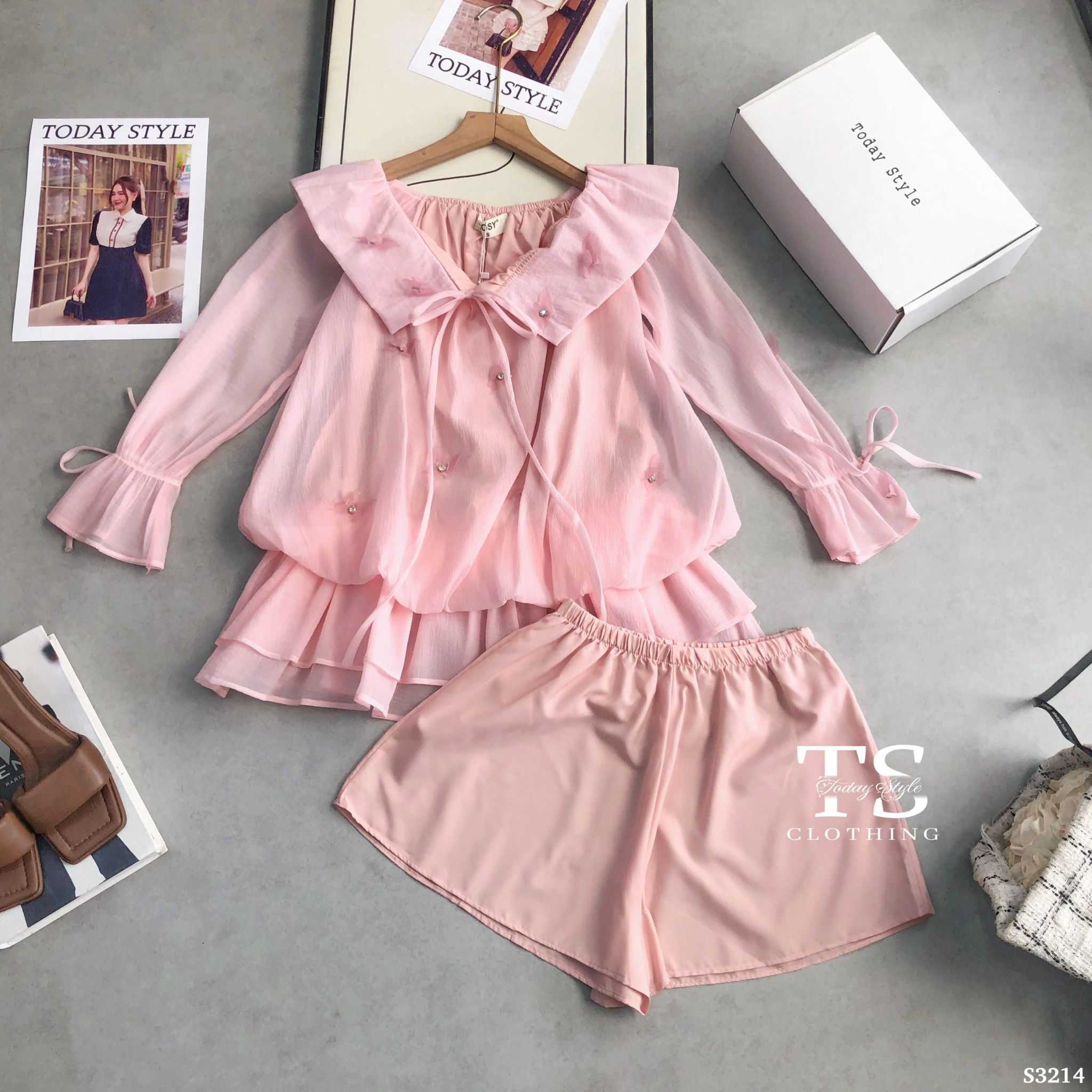  SET ÁO BABYDOLL QUẦN SHORT - S3214 