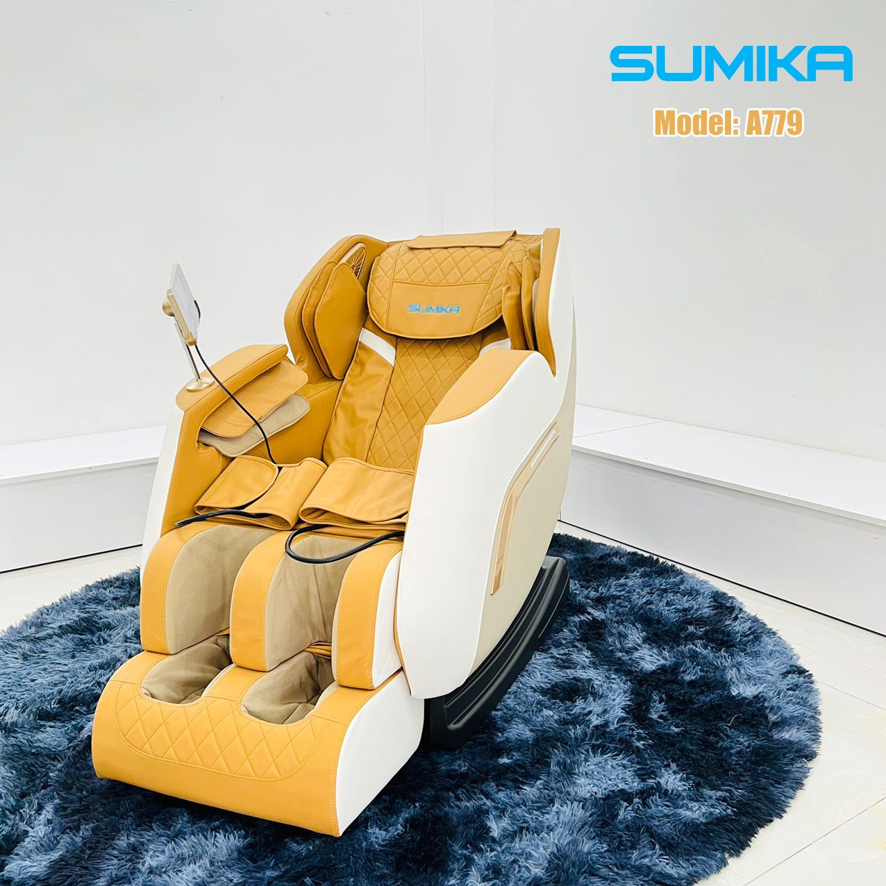 Ghế massage toàn thân cao cấp SUMIKA A779 (White & Beige)