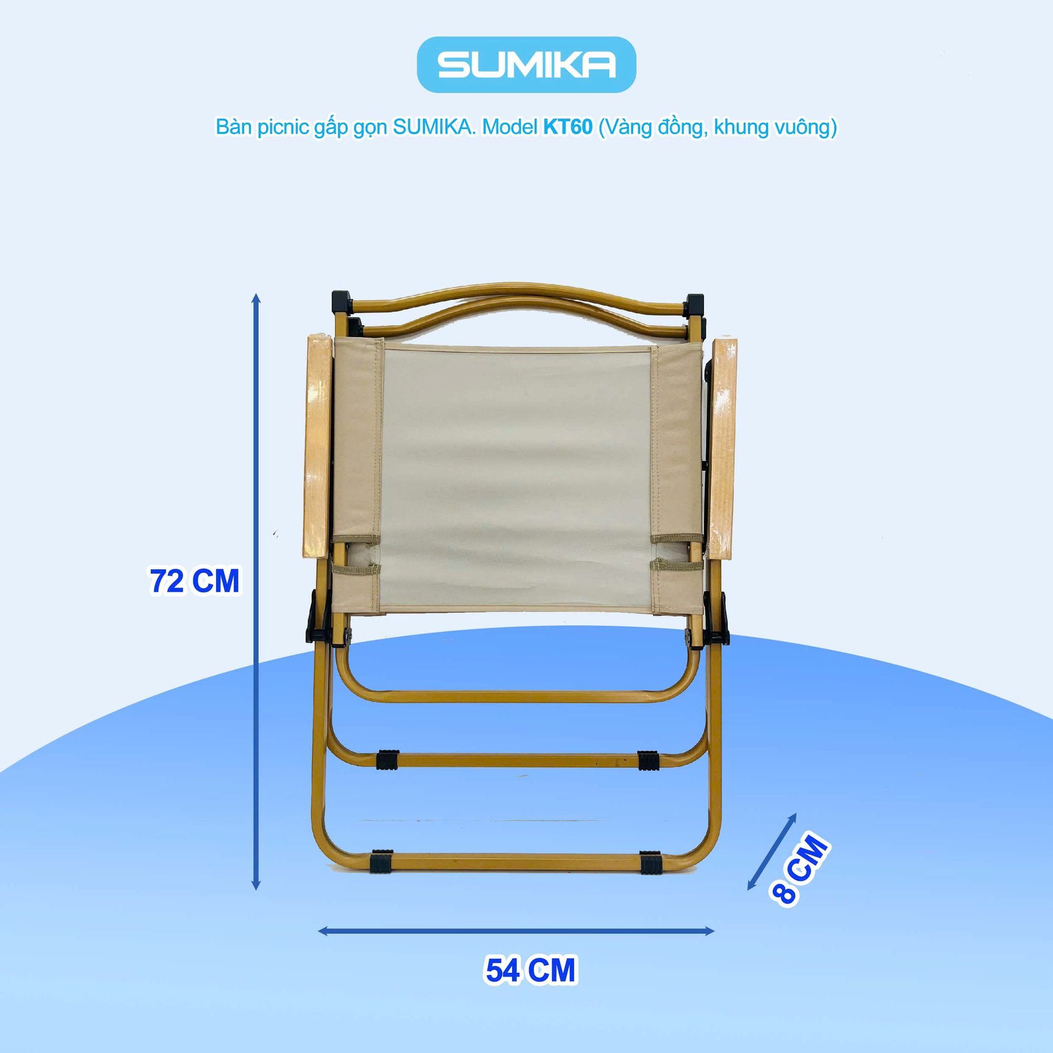 Ghế xếp thư giãn du lịch có lưng tựa SUMIKA K39