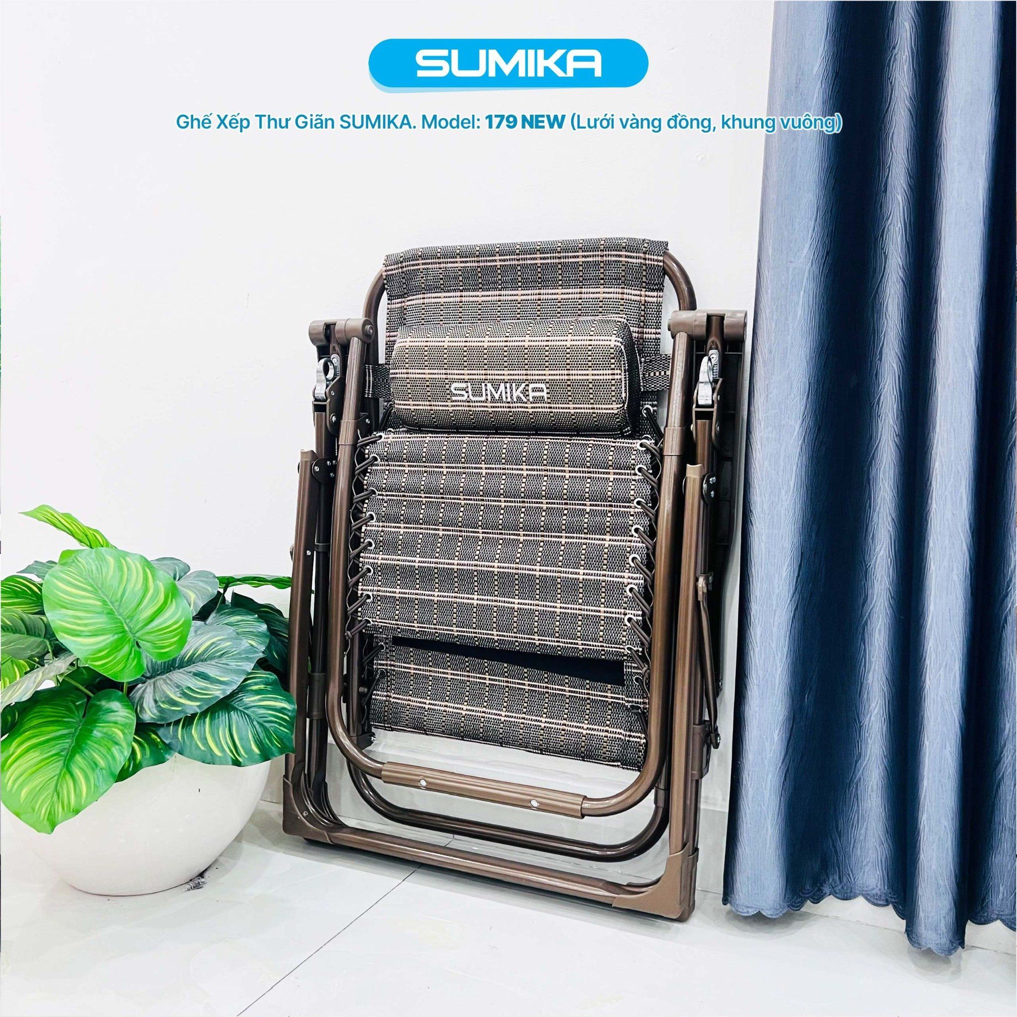 Ghế xếp thư giãn Sumika 179 NEW, tải trọng 300kg