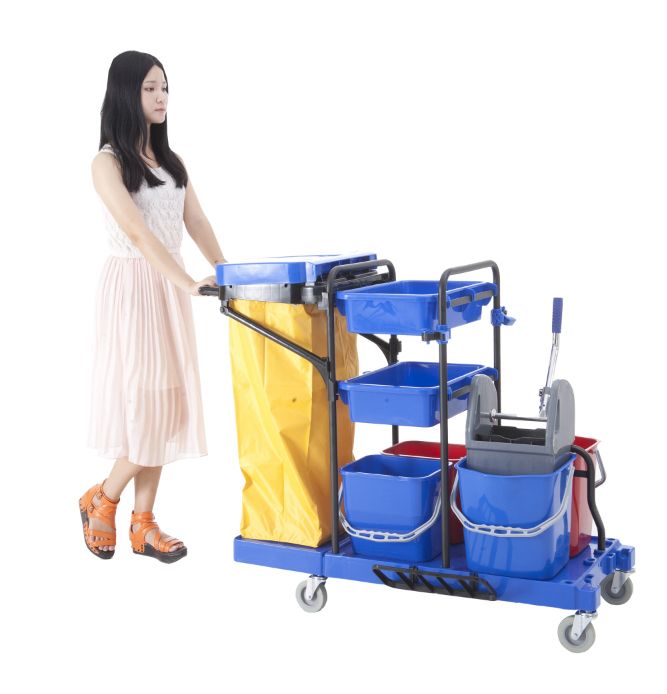 Xe đẩy làm vệ sinh HiClean HC173