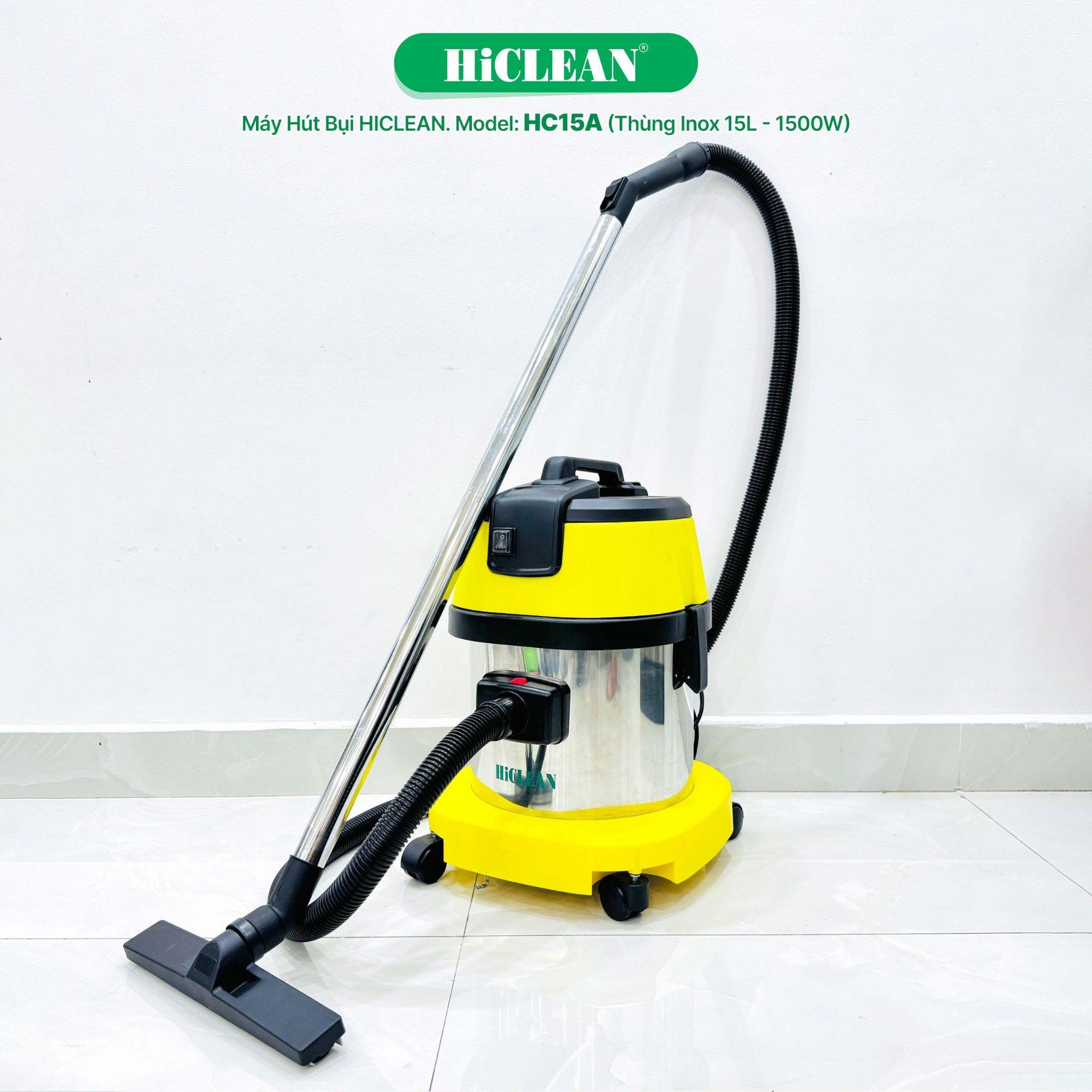 Máy hút bụi công nghiệp HiClean HC15A, công suất 1500W