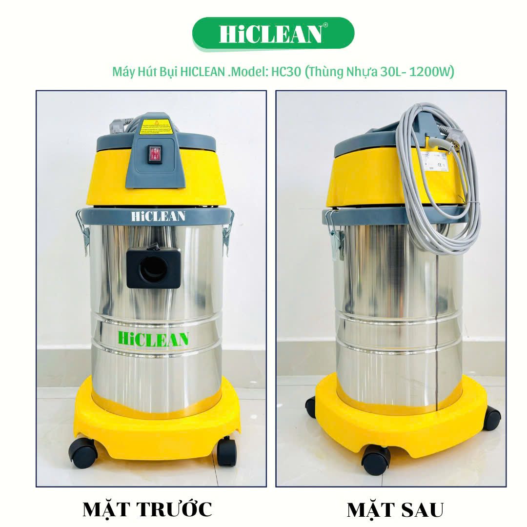 Máy hút bụi khô ướt HiClean HC30, công suất 1200W