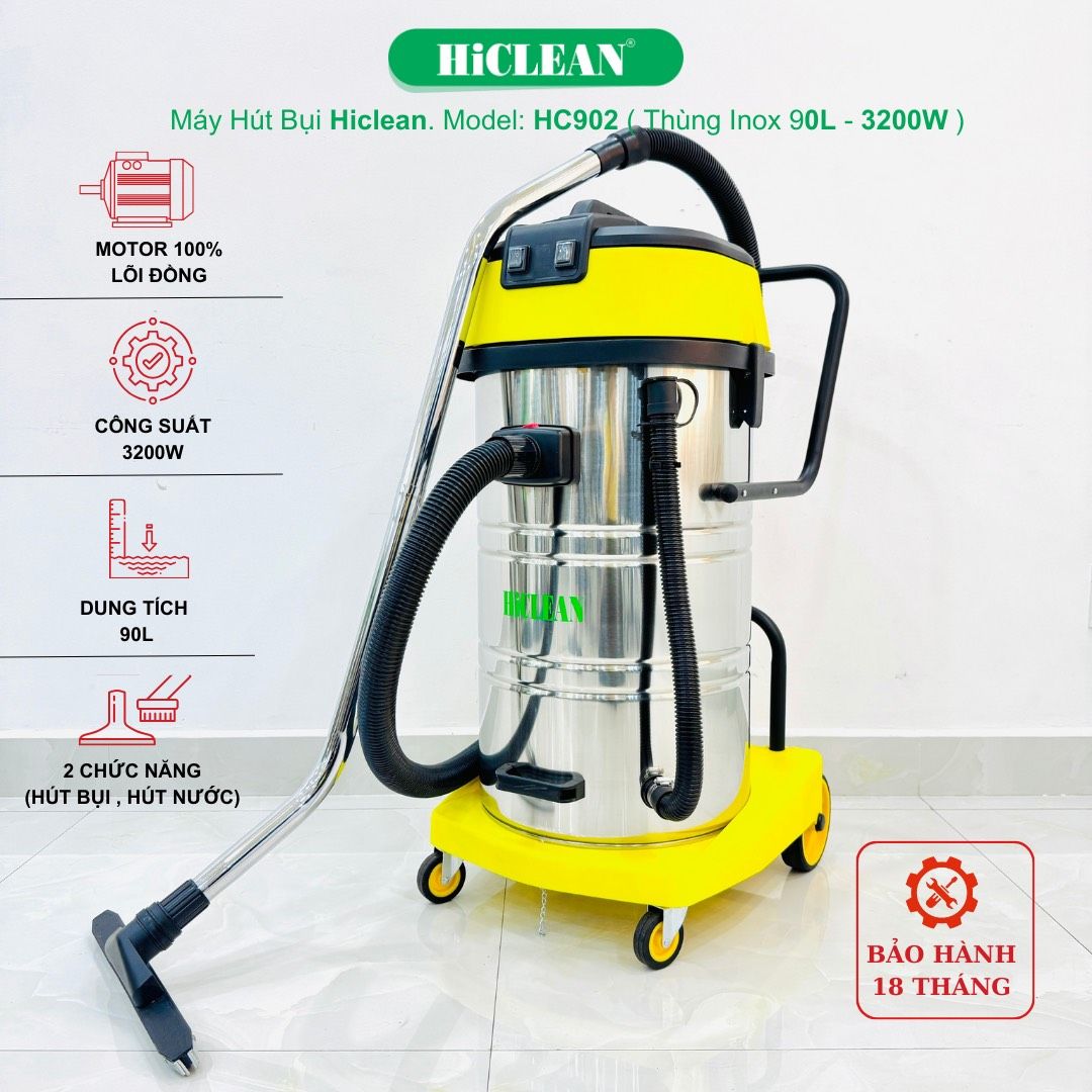Máy hút bụi công nghiệp HiClean HC902