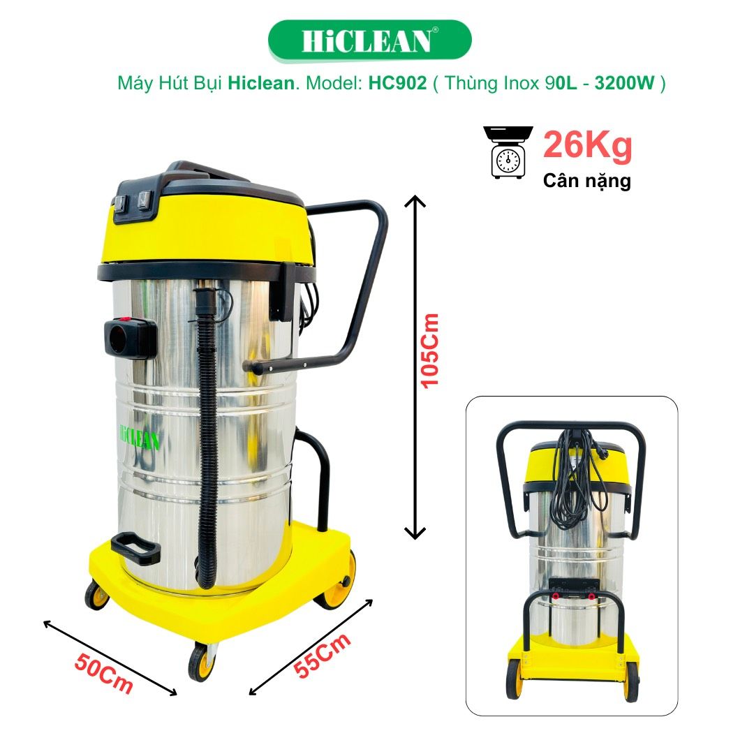 Máy hút bụi công nghiệp HiClean HC902