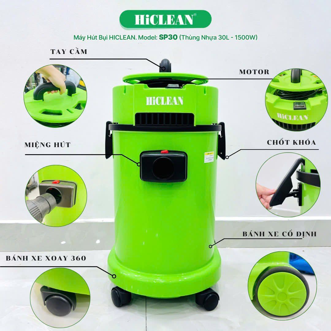 Máy hút bụi công nghiệp HiClean SP30