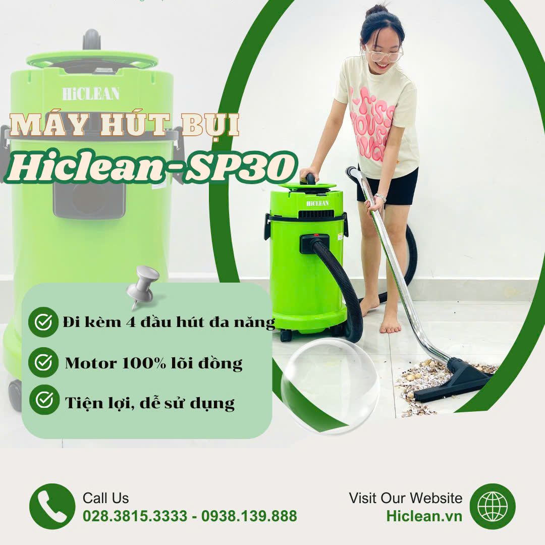 Máy hút bụi công nghiệp HiClean SP30