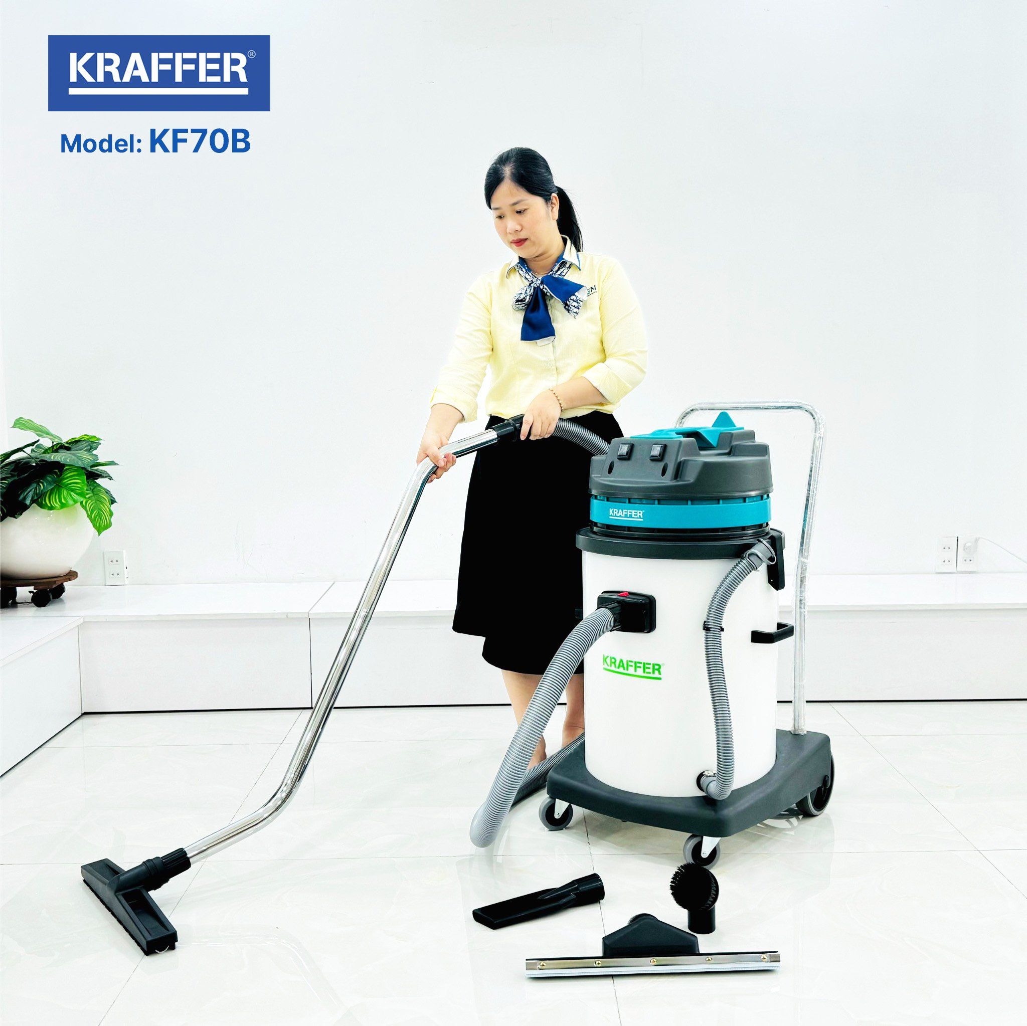 Máy hút bụi công nghiệp Kraffer KF70B