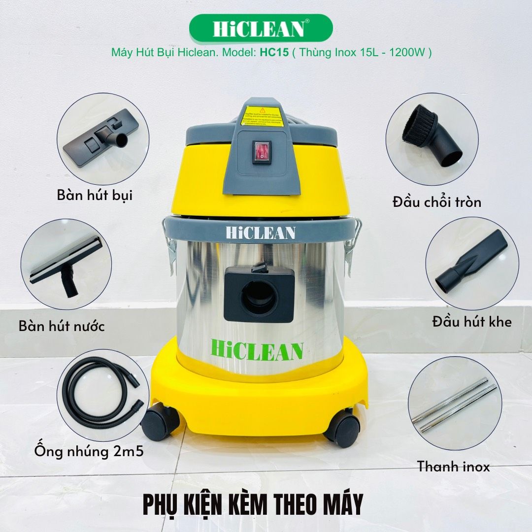 Máy hút bụi công nghiệp HiClean HC15